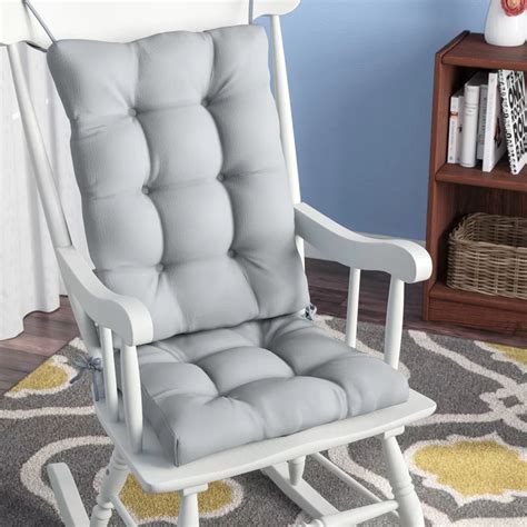 white cushion rocking chair|indoor rocking chair cushions white.